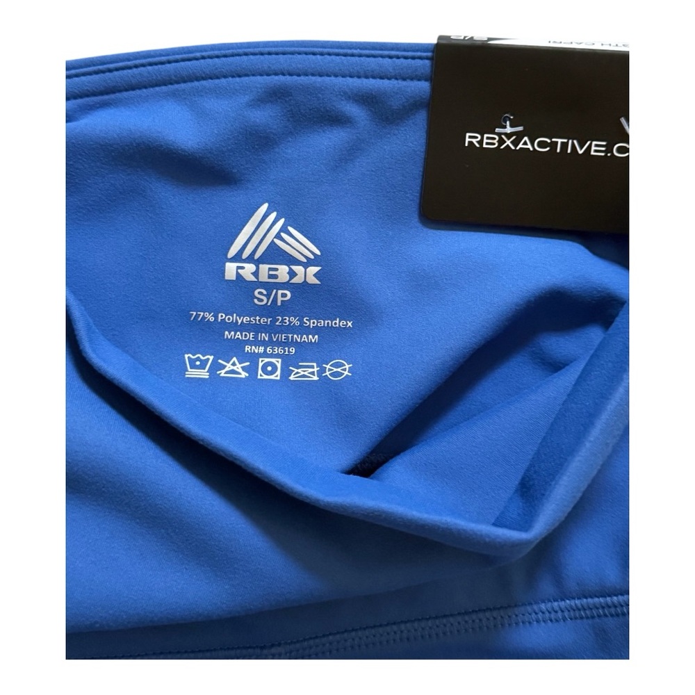 NWT Women’s High Waisted Blue Cropped Compression Leggings! Small! - Picture 4 of 8